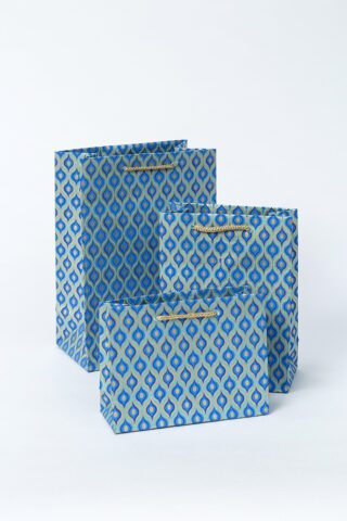 Gift bag blue lotus eyes is handmade, eco friendly, sustainable & luxurious