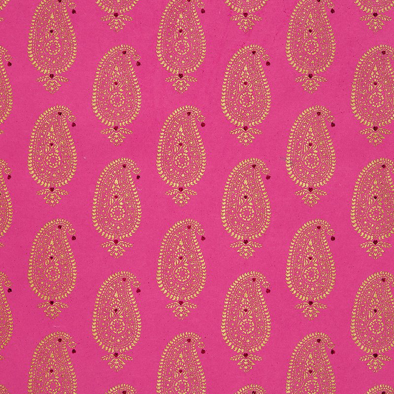 paisley motif gift wrap pink