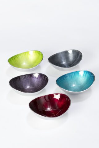 Recycled Aluminium Snack Bowls are sustainable and made by artisan.