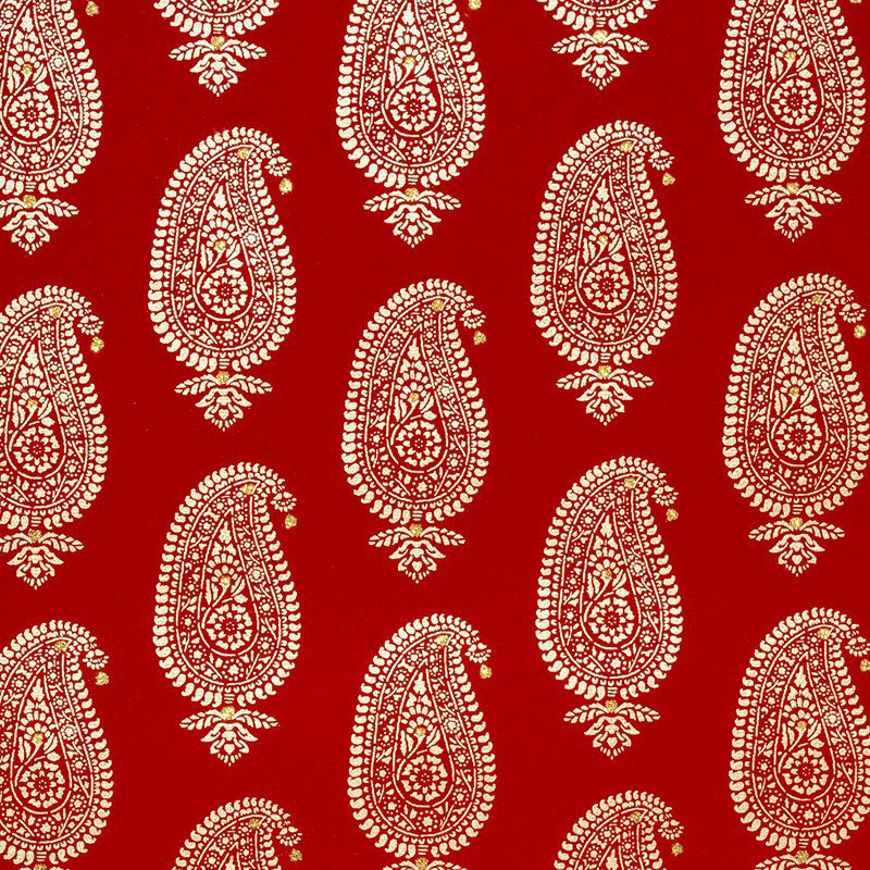 Red Paisley Gift-Wrap