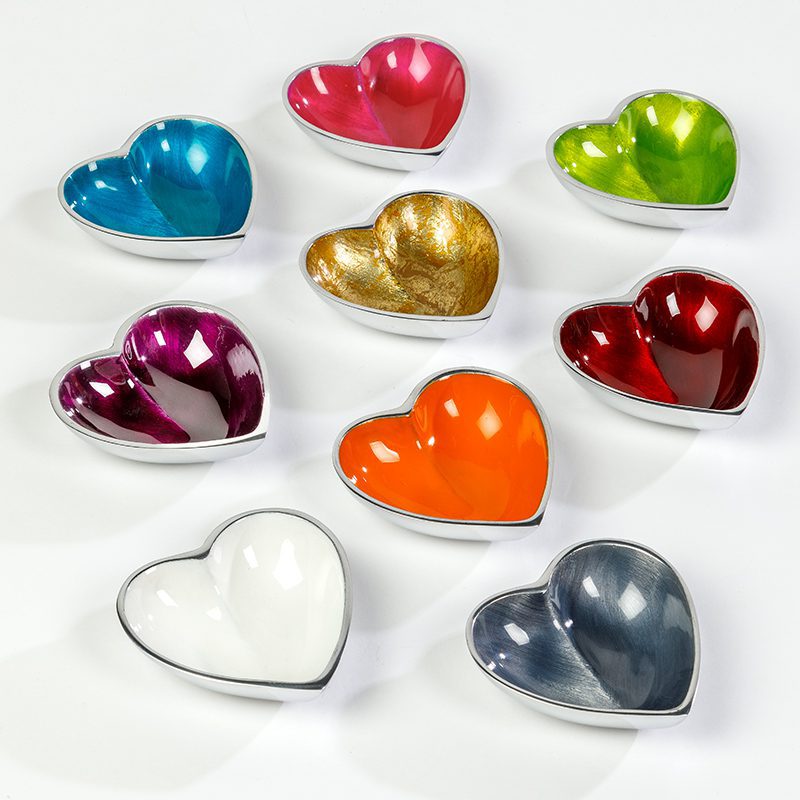 Recycled heart bowls small are colourful and perfect for snacks