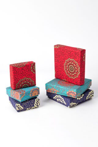 Jewellery Gift box with rangoli design is both attractive and sustainable.