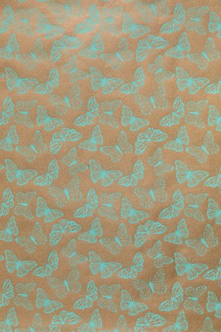 Wrapping paper Butterfly print is a handmade and eco friendly gift wrap