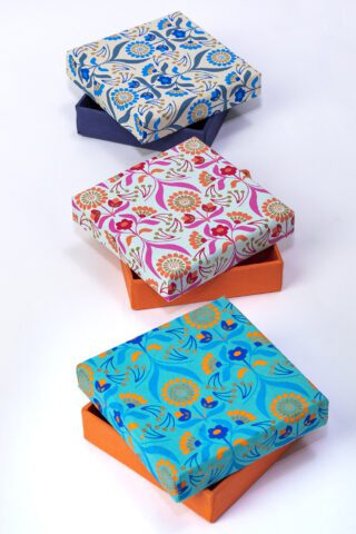 Gift box floral bouquet has an unusual print, they are stylish & eco friendly.