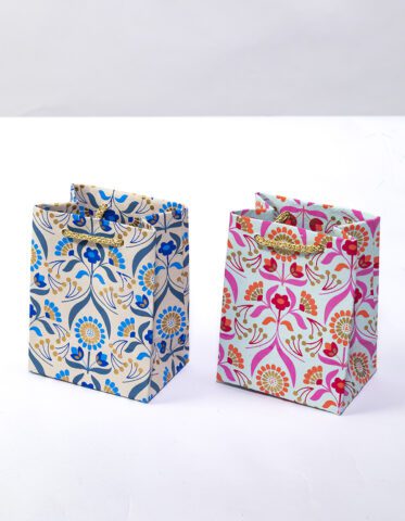 Floral bouquet handmade mini gift bags are perfect for packing jewellery.