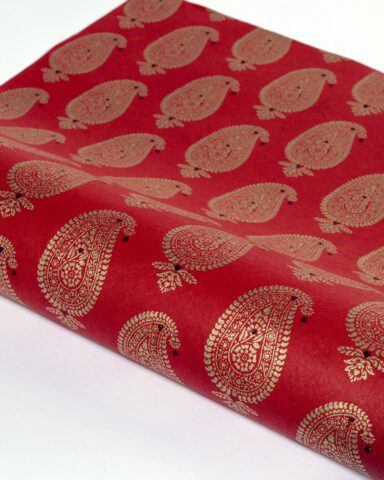 Wrapping paper Red Paisley Motif is eco friendly and sustainable.