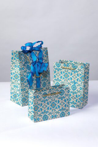 Gift Bag blue florentine is rich, elegant, luxurious and eco friendly too.