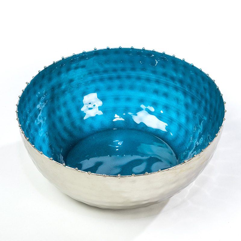 Turquoise hammered Bowl