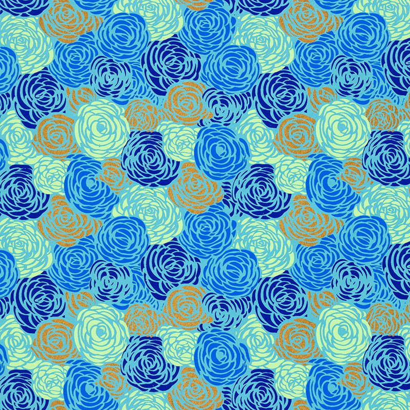 Teal roses gift wrap
