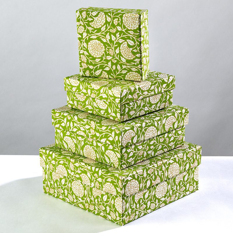 Green Jaipur floral gift box adds splendour to an occassion