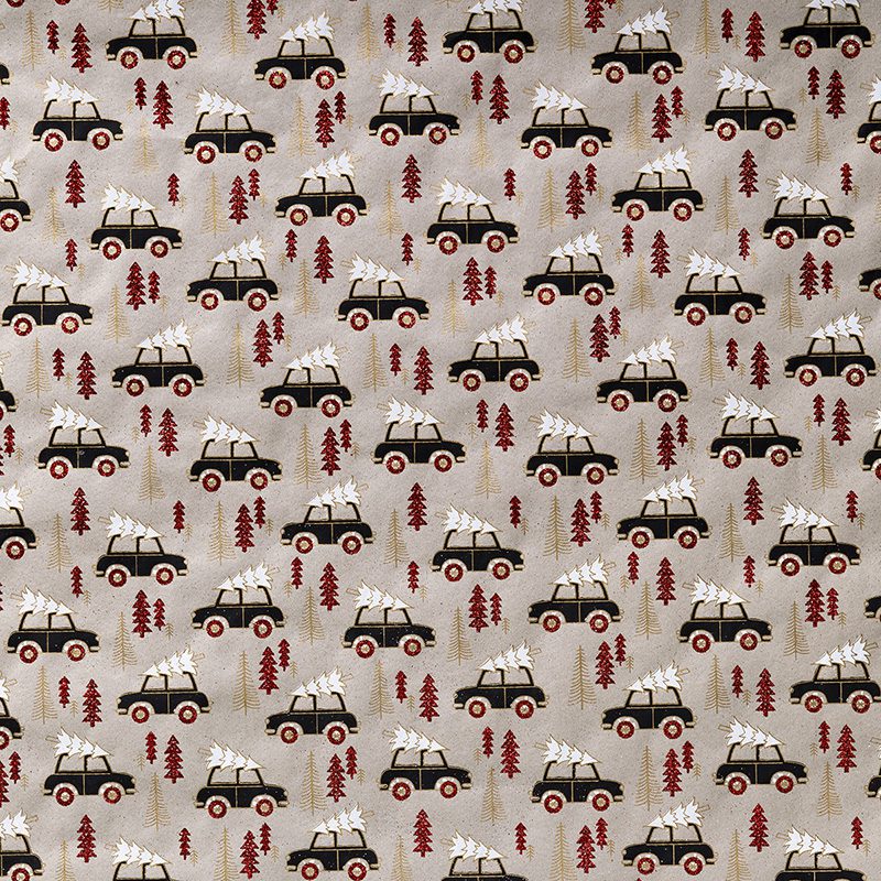 taxi gift wrap beige black