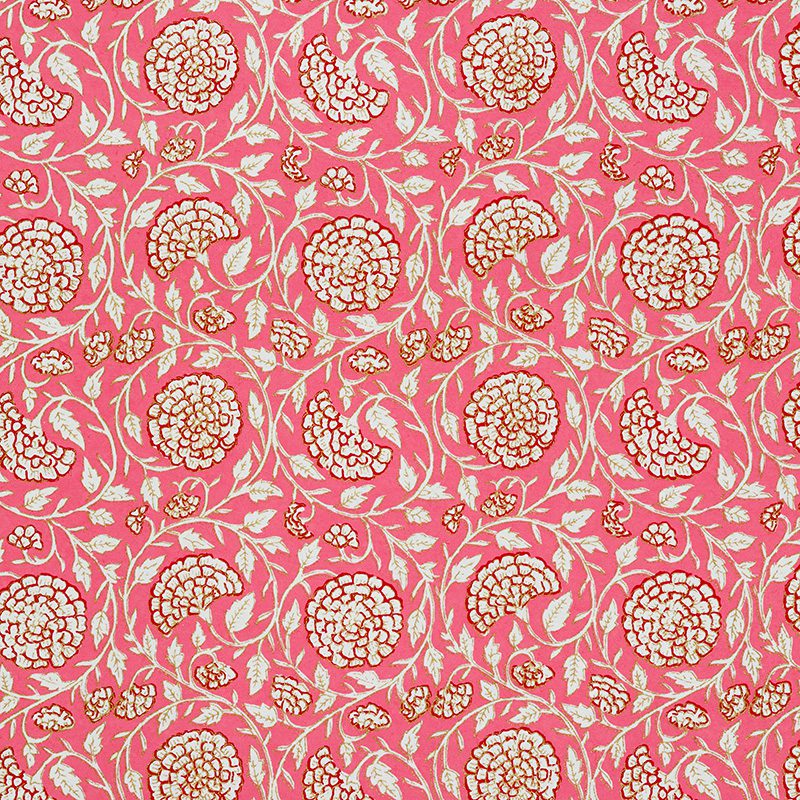 Pink jaipur floral wrapping paper