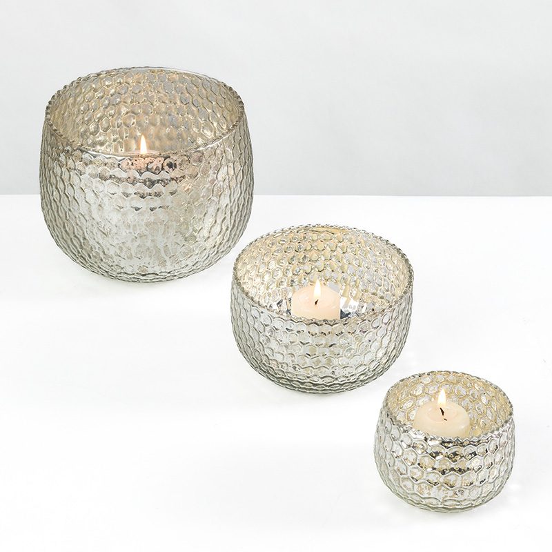 Honeycomb design glass bowls