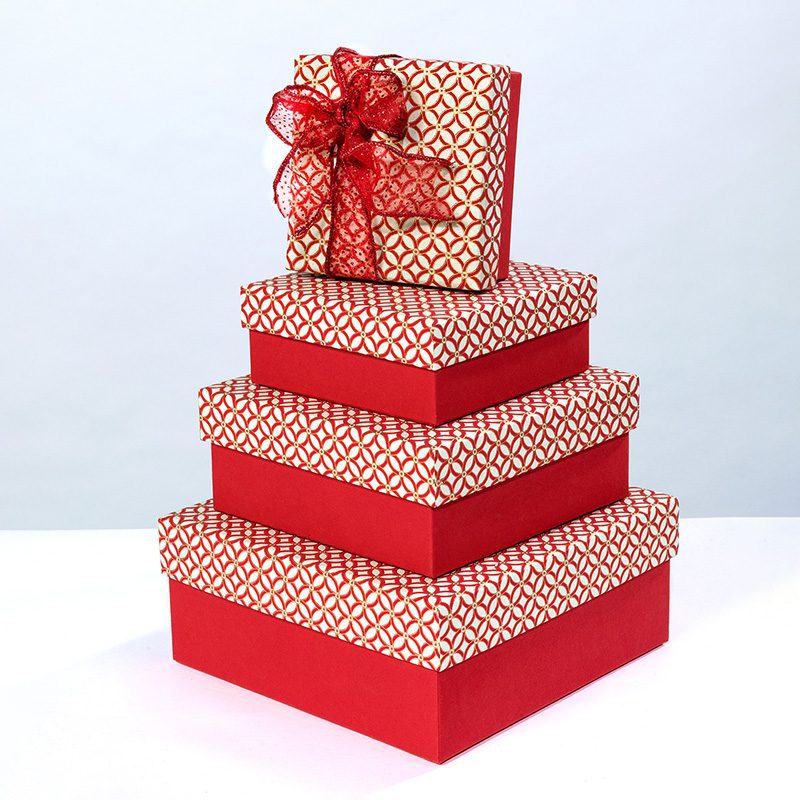 Trellis gift box red