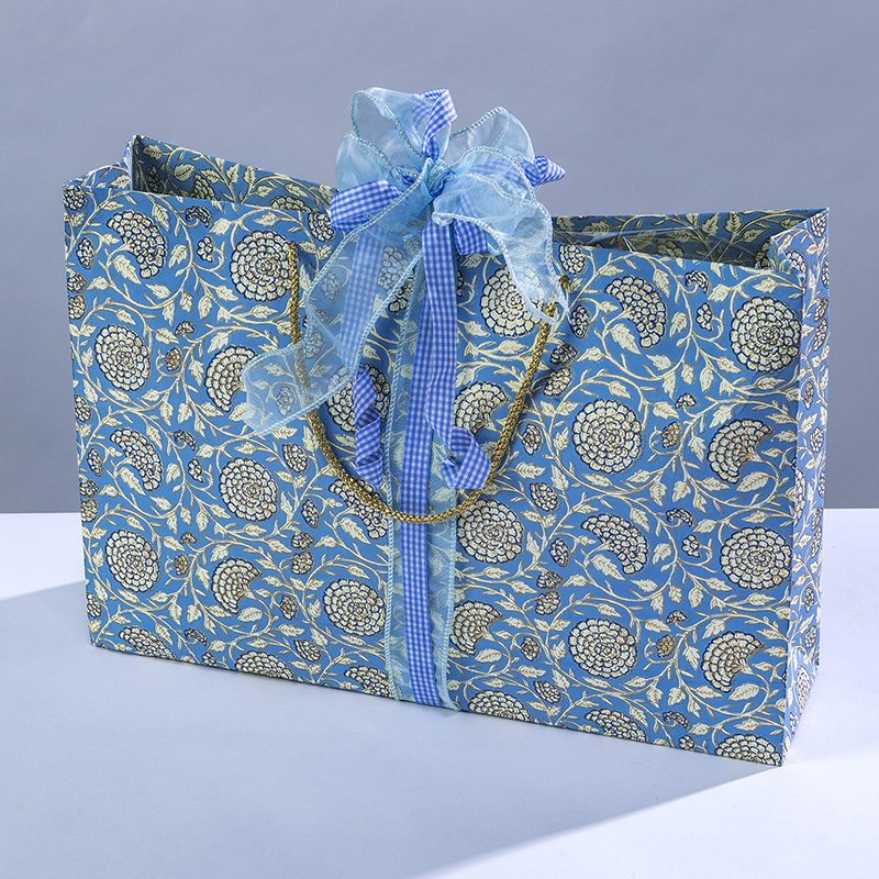 jaipur shopper gift bags blue