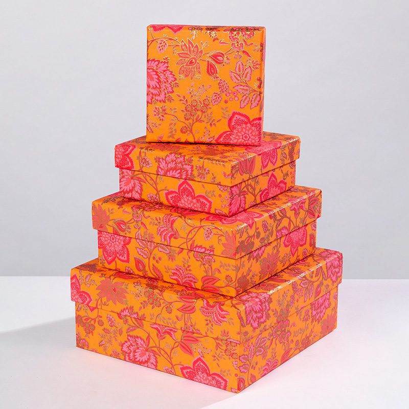 orange floral gift box set