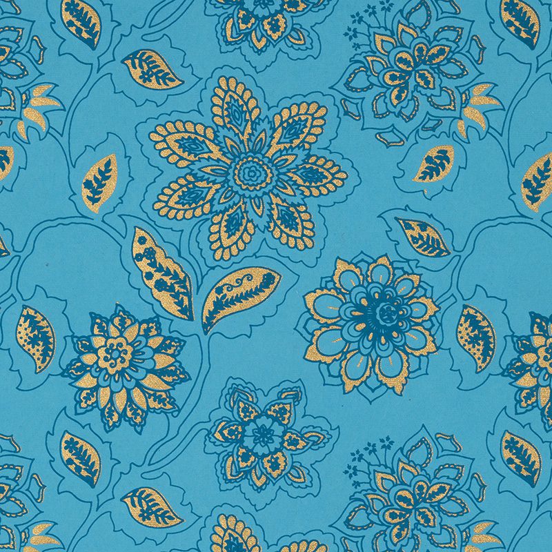 Dahlia print Turquoise