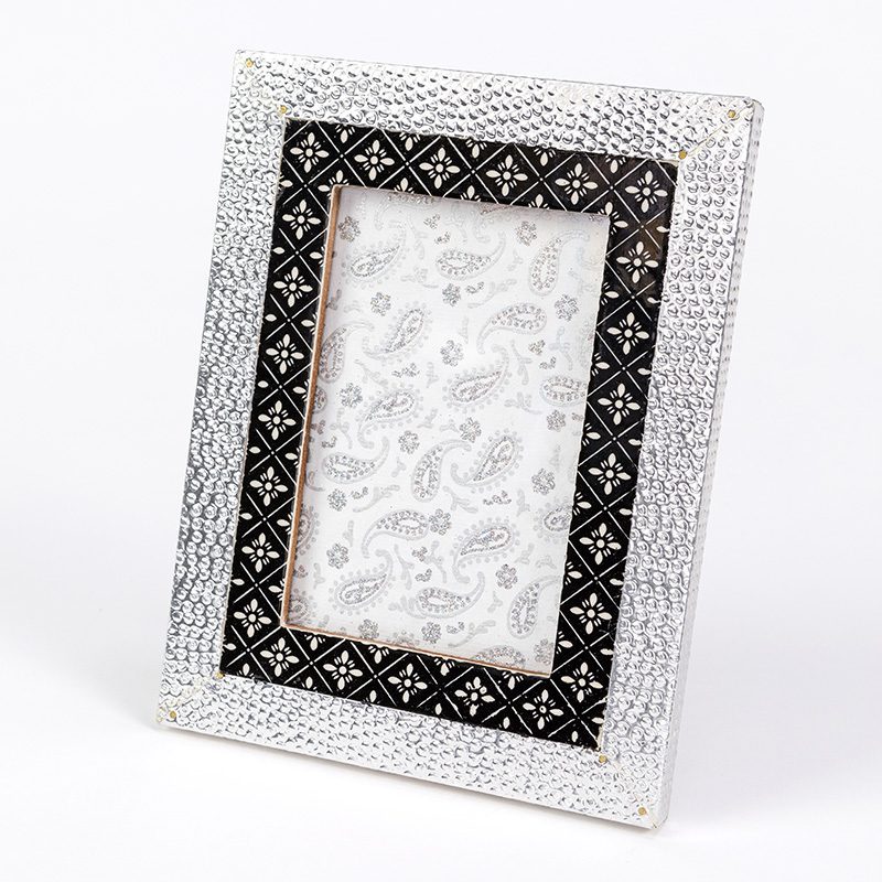 black and silver photo frame
