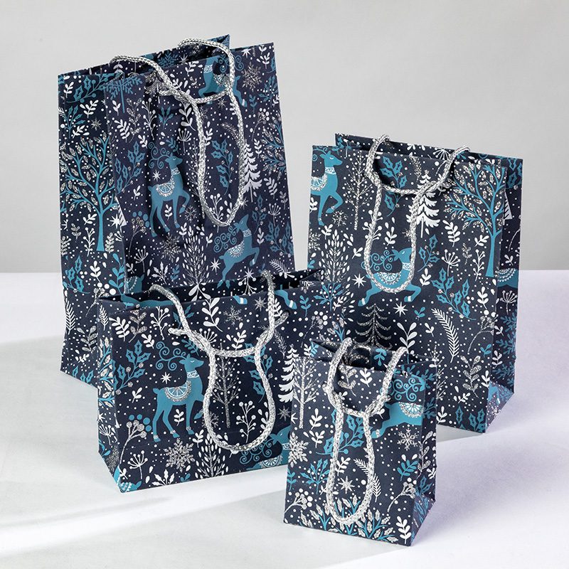 Blue enchanted forest gift bags