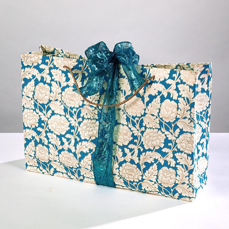 Blue Floral shopper Bag combines style & sustainability.