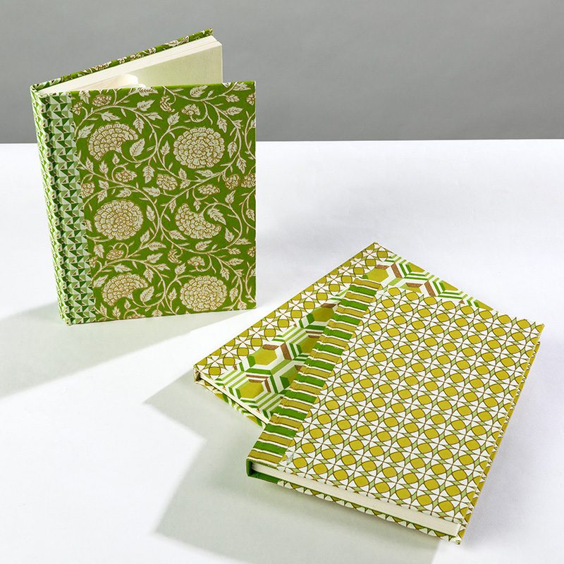 Green Handmade notebooks