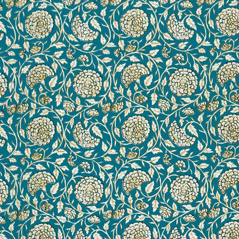 Jaipur Floral Gift Wrap Turquoise