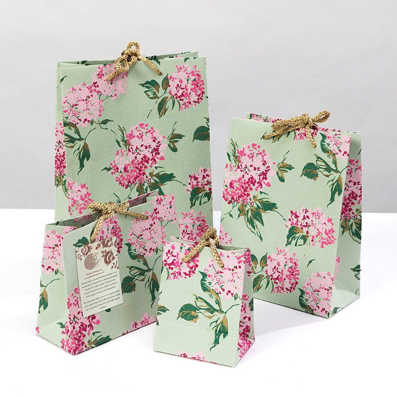 Green/Pink Hydrangea Gift Bags
