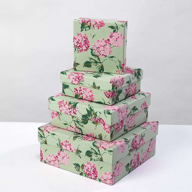 Green/Pink Hydrangea Gift Box