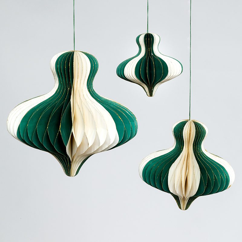 Two Tone Chandelier Decorations Green