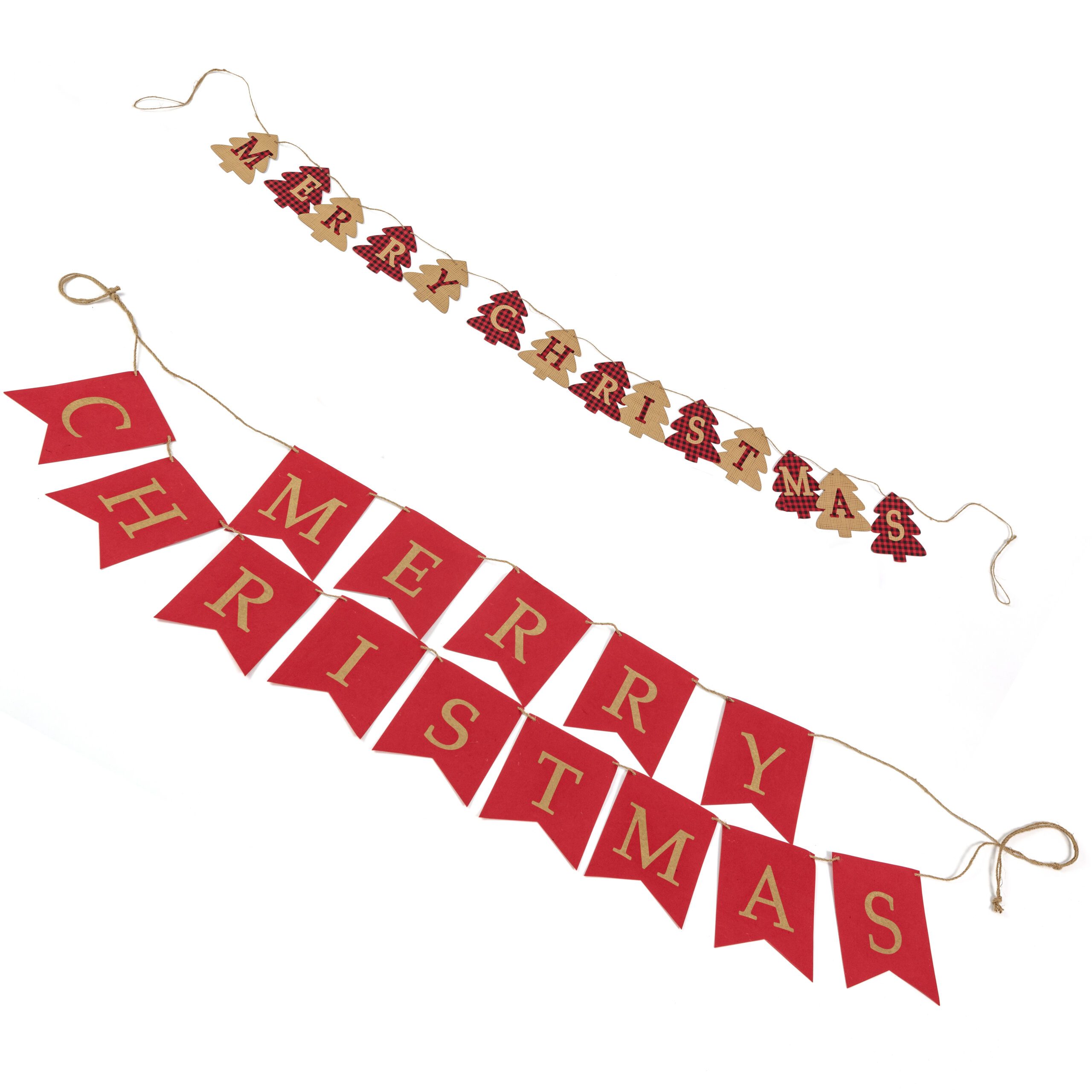 Handmade Paper Christmas Bunting – “Merry Christmas” Garland